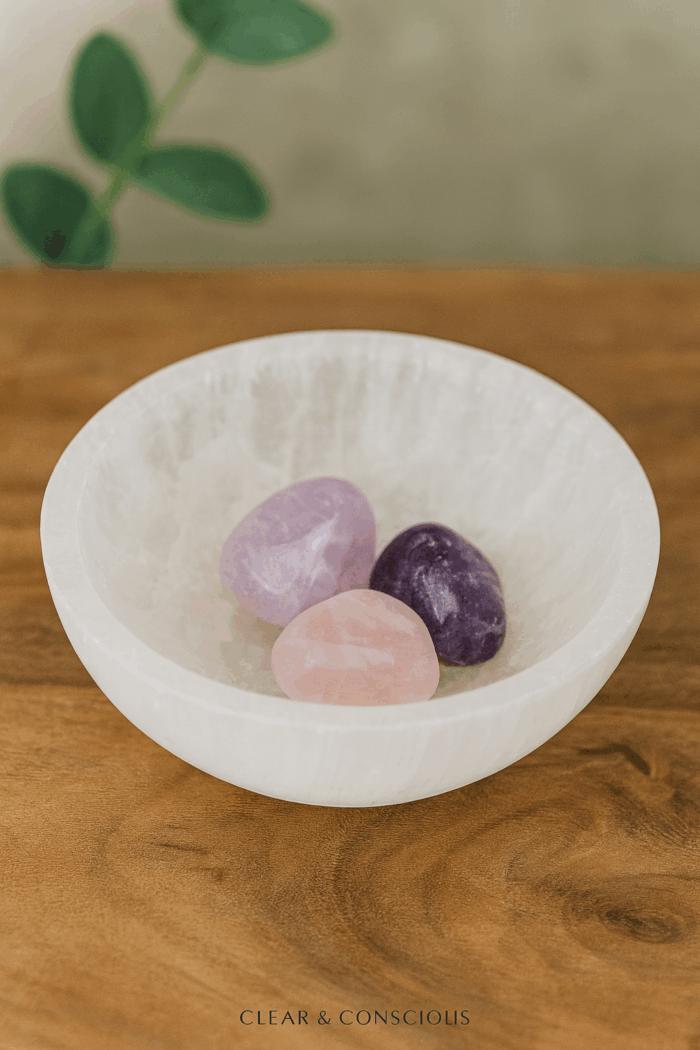 Seleniet Schaal Rond (10 cm)